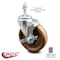 Service Caster 5 Inch High Temp Phenolic Wheel Swivel 10mm Threaded Stem Caster with Brake SCC-TS20S514-PHRHT-TLB-M1015 - alternate 1